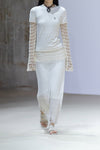 SWAYING/KNIT float detail skirt SW24SS3B01 white